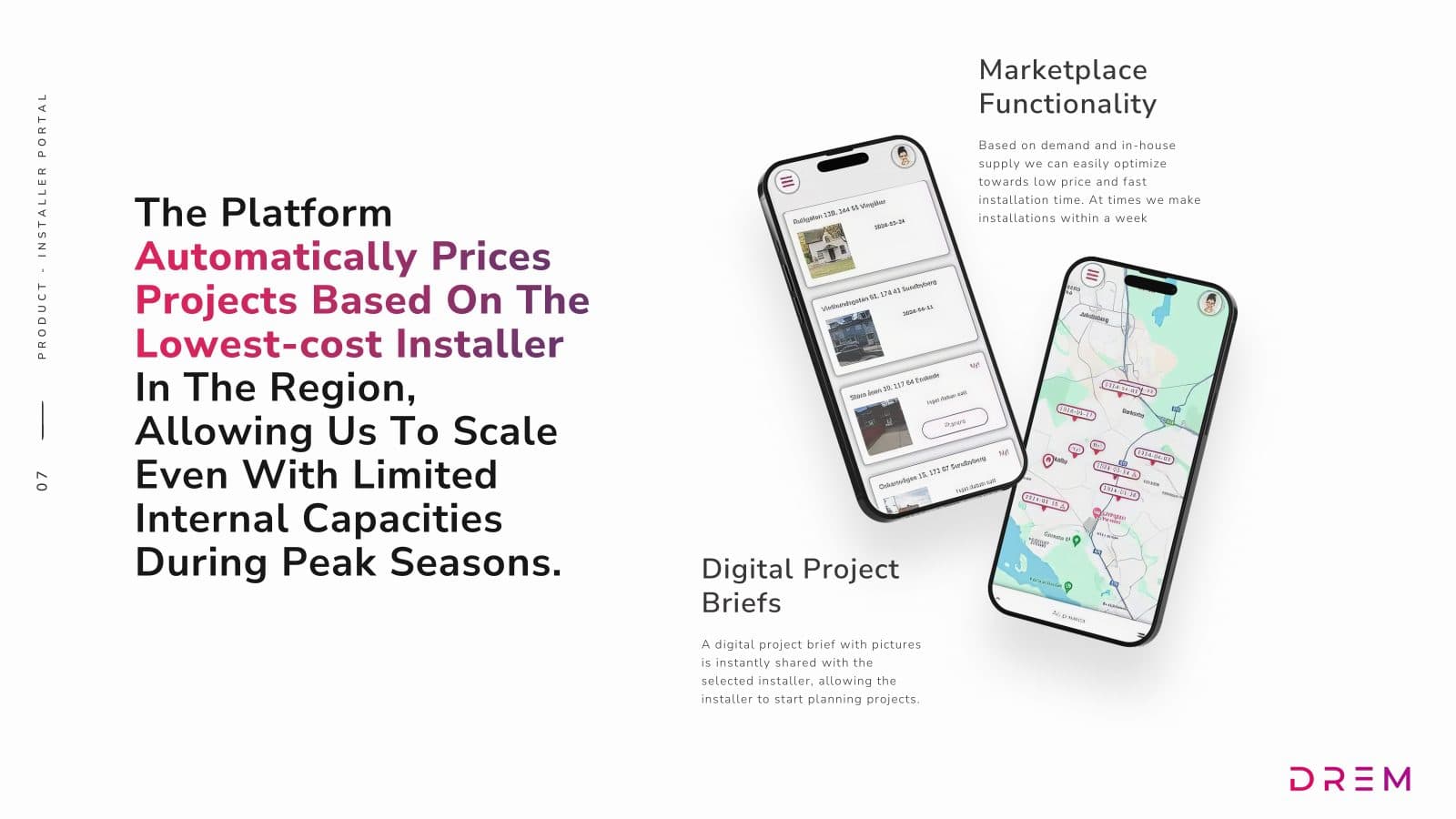 DREM seed pitch deck, slide 7