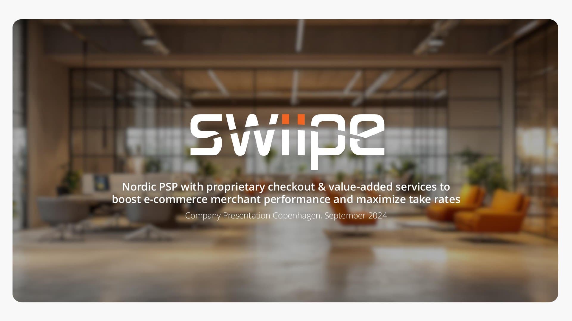 Swiipe company profile deck, slide 2
